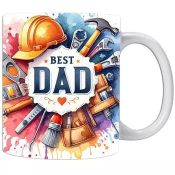 Лучший папа-собачник Подарок на День отца Керамическая кофейная кружка Чайная кружка Инструменты 301-400ml