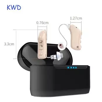 Лучший перезаряжаемый цифровой слуховой аппарат, невидимый усилитель звука для ушей, мощные слуховые аппараты для глухоты, пожилых людей s белый