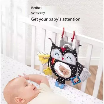 Лучший подарочный набор для ребенка: Зеркало с защитным сиденьем для куклы, обратное зеркало с широким обзором, колокольчик для кроватки, украшение для кровати, подвеска для коляски, зеркало-погремушка