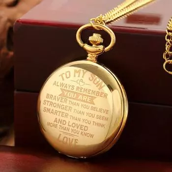 Лучший подарок карманные часы моему сыну кварцевые карманные часы цепочка для часов, идеальный выбор для подарков мужчинам
