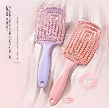 Лучший пушистый артефакт массажный гребень для женщин, реберный гребень противомоскитная спираль Cross border бытовой череп гребень розовый/персиковый