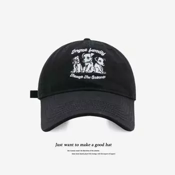 Лучший товар! Высококачественная бейсболка с вышитым милым рисунком собаки из мультфильма для мужчин и женщин в одном стиле, корейская версия универсальной кепки для пары