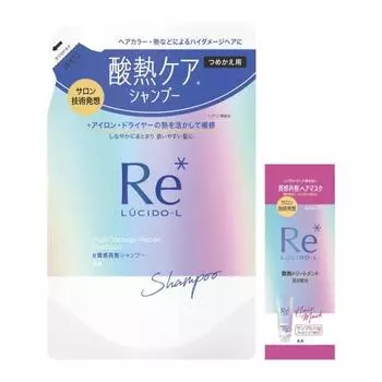 LUCIDO-L #Texture Reconditioning Shampoo Refill [Восстановление повреждений] Аромат османтуса и грейпфрута 300 мл + Пробник (Маска для волос 10г)