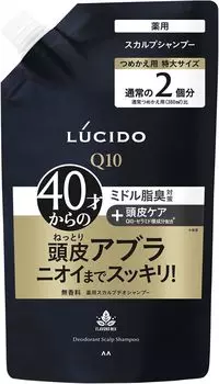 LUCIDO Лечебный шампунь для кожи головы Deo Сменный блок большой емкости без запаха 760 мл для мужчин