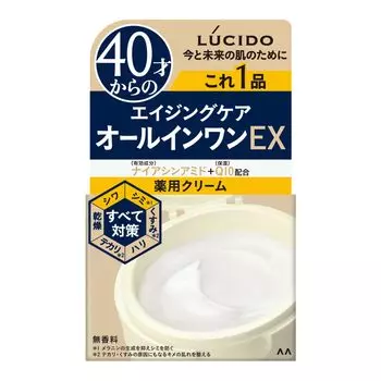 LUCIDO Medicated Perfect Skin Cream EX для мужчин старше 40 лет Увлажняющий крем против морщин 90 г [Квази-лекарство] Все в одном (х 1)
