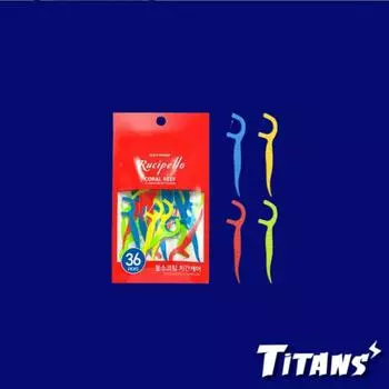 Lucipello Fluoridated Dental Floss Coral Leaf 36 pieces, 1 piece