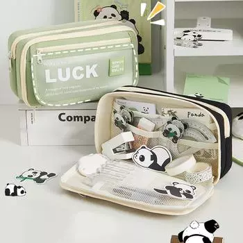 Luck Wish Pencil Bag Pen Case Flip Cover Матовый передний карман для хранения канцелярских принадлежностей