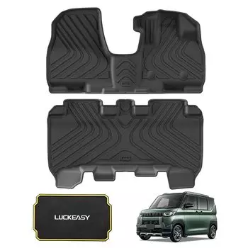 LUCKEASY 3D Коврики для пола для Mitsubishi Delica Mini Nissan Roox 40 Series Автомобильные 3D Коврики для пола Спортивные коврики DELICA MINI Апрель 2023 - Настоящее время Коврики для пола 3D Автомобиль чёрный