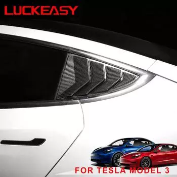 LUCKEASY автомобильные жалюзи треугольные окна для Tesla Model 3 Model3 2023 модифицированные ставни задней двери украшения экстерьера M3-EX40LCF