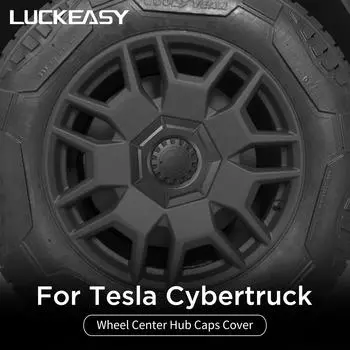 LUCKEASY для Tesla Cybertruck 2025 Крышка ступицы колеса ABS Декоративная крышка колеса Комплект внешних аксессуаров для автомобиля 4 шт.