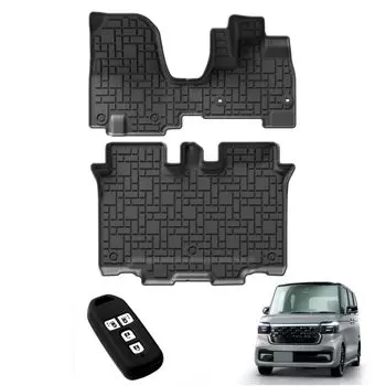LUCKEASY Honda New Custom JF5 JF6 Эксклюзивный коврик для пола 3D тип Резиновый тип 3D 3D Коврик JF5 3D Коврик для пола Материал TPE 3D Структура N Box Custom Автомобильный коврик чёрный