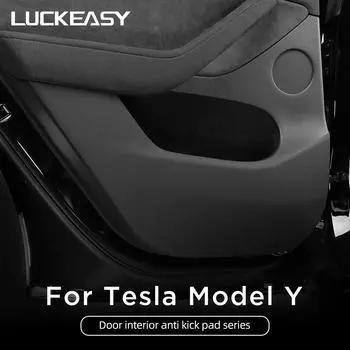 LUCKEASY подходит для Tesla Model Y 2023, дверной подлокотник, боковой инструмент, противоударная накладка, защитная пленка, автомобильная противогрязная накладка For LHD MY-GL58L