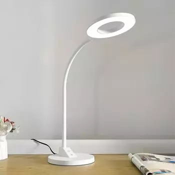 LUCKOOK Настольная лампа Светодиодная подставка Настольная лампа Диммируемая цветная настольная лампа с адаптером для изучения Приятная для глаз Сенсорное управление Простота в эксплуатации 9 Вт энергии