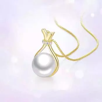 Lucky Bag Подвеска Жемчужное Ожерелье для Женщин Мода Универсальный Нишевый Дизайн Легкая Роскошь Нежная Фея Ключичная Цепочка