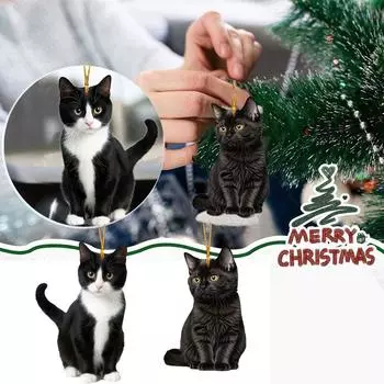 Lucky Black Cat высококачественный акриловый автомобильный кулон для рюкзака украшение для дома подвесное украшение Acce I6D4 A-1pcs