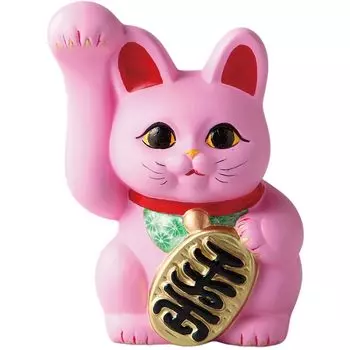 Lucky Cat Lucky W14 x D10 x Lucky Cat Size 6 Pink Pottery Tokoname Ware Made in Japan Ale-net H19.5cm розовый