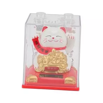 Lucky Cat Солнечные украшения Свет Энергия Чувствительность Автоматическое Машущее Украшение Lucky Cat для Дома и Автомобиля