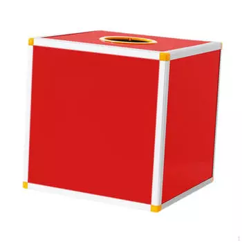 Lucky Draw Box Voting Donation for Annual Meeting Fundraising 25x25x25cm All red