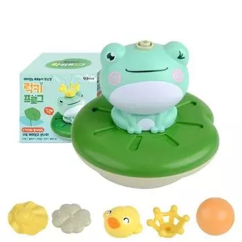 Lucky Frog Игрушка для ванны с лягушкой, 5 режимов распыления, игрушка для игры в ванну, игра в воду для малышей, корейские детские игрушки