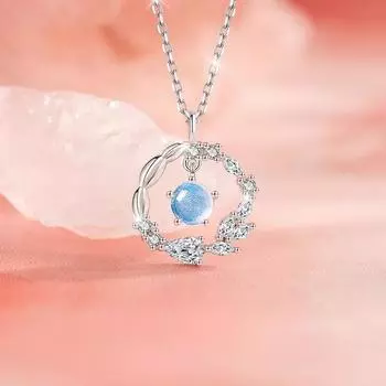 Lucky Garland S999 чистое серебряное ожерелье женский легкий роскошный кулон в стиле меньшинства