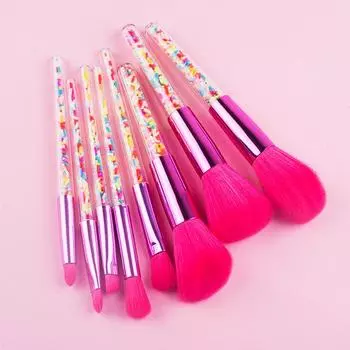 Lucky-Girls 5/8 шт. Мини-кисти для макияжа Мягкие тени для век Пудра Румяна Набор кистей для бровей Конфетная тема Маленькие косметические инструменты