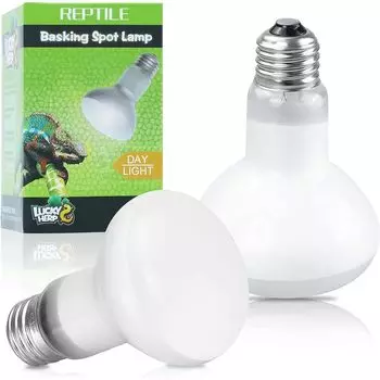 LUCKY HERP Reptile Light Sunglow 100W 2 шт., точечная лампа для обогрева рептилий, дневная концентрирующая УФА-лампа с широким спектром солнечного света для дневного времени