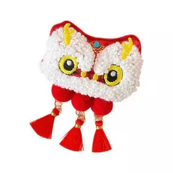 Lucky Lion Dance Brooch Loong китайский стиль Pin модный новогодний значок подарок A