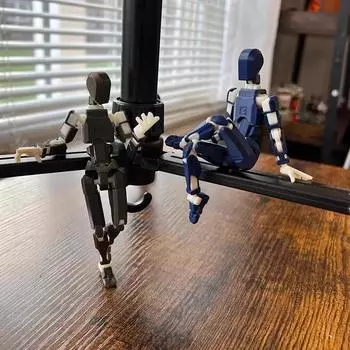 Манекен удачи, многошарнирный подвижный 3D-печатный манекен, игрушки, кукла-робот 3-го поколения, собранная своими руками модель, праздничный подарок на день рождения серый