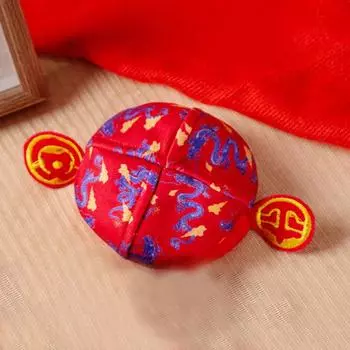 Lucky stars shine high pet sweater autumn and winter cat new year retro hooded new year puppy dog Chinese style cat clothes M (recommended weight 5-4 kg)