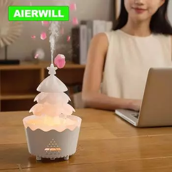 Lucky Tree Увлажнитель воздуха Ультразвуковые ароматерапевтические диффузоры Туманообразователь Ароматизатор Эфирное масло Аромадиффузор Пульт дистанционного управления EU белый