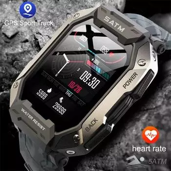 LUCKYSTART Смарт-часы Мужские плавательные спортивные шагомер Фитнес-трекер IP68 Водонепроницаемые Bluetooth Смарт-часы для Samsung Huawei iOS silicon чёрный