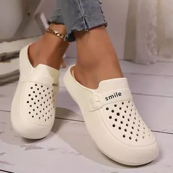 Lucyever Летние тапочки с закрытым носком, женские, легкие, мягкие, повседневные сандалии, женские, нескользящие, пляжные шлепанцы, женские 36-37 хаки