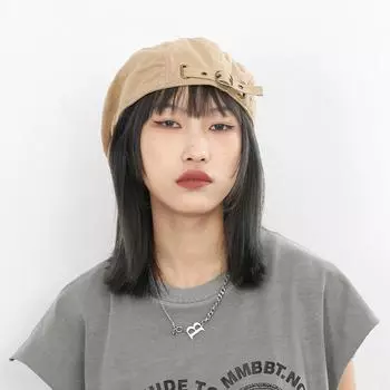 Люди на луне, ретро спина в берете женская летняя тонкая ниша большая окружность головы солнцезащитный козырек солнцезащитный козырек шляпа 54-58cm хаки