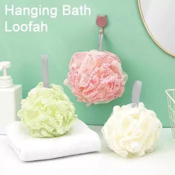 Люфа для ванны, мягкая, нежная, быстрая пенка, однотонная, для женщин и мужчин, мытье тела, отшелушивающий скруббер, губка для душа, сетчатый шарик, принадлежности для ванной комнаты зелёный
