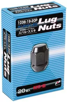 Lug Nut M12 x Total Length 31mm 19HEX Black 20 Pieces KYO-EI (Kyoei Sangyo) 1.25 103B-19-20P чёрный