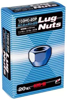 Lug nuts 20 type M12 x KYO-EI [Kyoei Sangyo] [Quantity pieces] [Through 21HEX] P1.25 103HC-20P