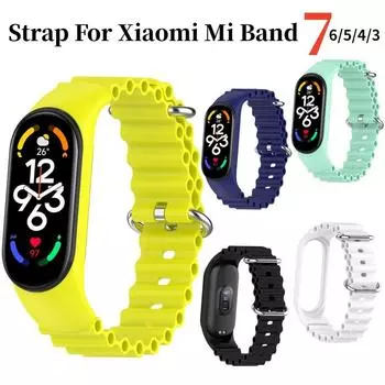 LUJING для Xiaomi Mi Band 7 8, сменный мягкий силиконовый ремешок, аксессуары для умных часов, спортивный браслет Correa Miband 5 6 7 8, ремешки для часов