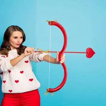 Лук и стрелы Купидона, реквизит, лук в форме сердца, декор для Дня святого Валентина, фотосъемка, сцена розы красного