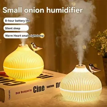 Луковый увлажнитель, освещение для создания атмосферы в спальне, ароматерапевтическое общежитие, офисный стол, бесшумное увлажнение, аппарат для ароматерапии воздуха белый