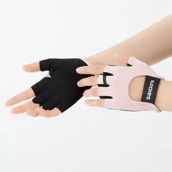 Lulemon Lulu Half Finger Gloves Non Slip Breathable Sports Yoga Training Iron Riding Fitness Hand Protector Sets Pink fitness S1 S