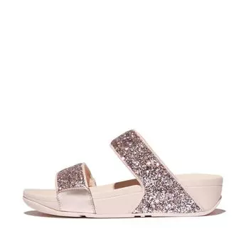 LULU GLITTER SLIDES Шлепанцы Nude Rose см [FITFLOP] МНОГОТОНАЛЬНЫЕ Женские сандалии, Микс, 24.0