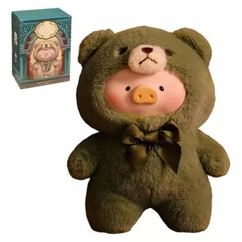 Lulu The Pig Vintage Bear Blind-Box Фигурки 1 шт. Плюшевая подвеска Kawaii Коллекционные игрушки Подарки на день рождения One Size чёрный