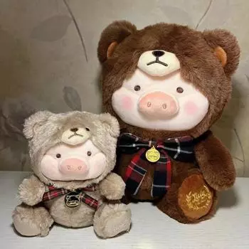 Lulu The Piggy Kawaii Cartoon Piggy Мягкая кукла Подушка Подголовник Пушистая Милая Животная Мягкая Мягкая Кукла Дети Подарки на День Рождения