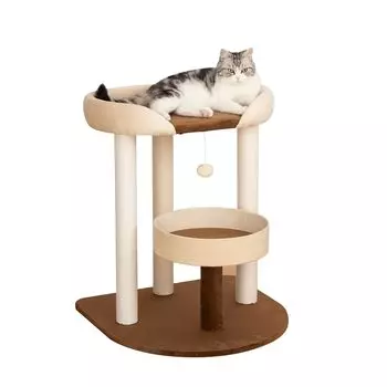 LULUCAT Cat Cushioned Огромный Многочисленный Пожилой Большой Наблюдательный Кот Устраняет Нехватку Пространства Царапающий Хлопок Игровая Площадка Высота Башня, Кровать, Основание,
