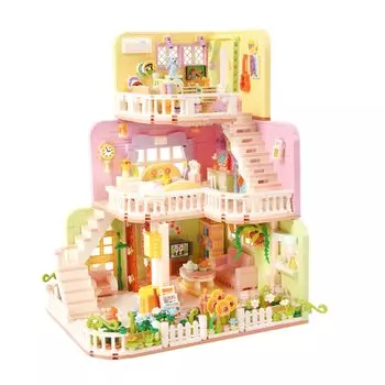 LULUFUN Block Room Модель дома Игрушка 3D Пазл 3 в 1 Мини Блок Дом Комната Сад Вилла Теплый Дом Сборка Дети Взрослые Празднование Новый Год Подарок