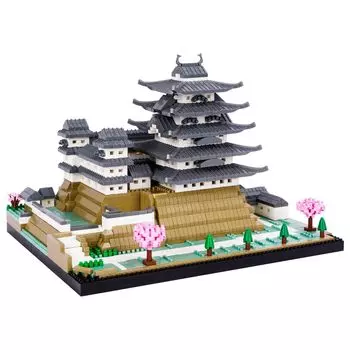 LULUFUN Himeji Castle Micro Block Building Castle Toy Block Set, модель замка Meijo Shirasagi World Heritage, модель для хобби, для детей и взрослых, день рождения