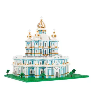 LULUFUN Micro Block Building Toy 3D Puzzle Castle Adult Present Interior Assembly Killing Time Hobby Popular (Смольный монастырь)