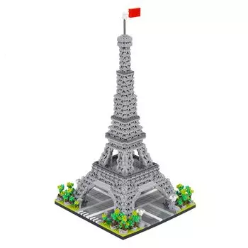 LULUFUN Micro Block Eiffel Tower Block Set Building Paris Seine River Toy Assembly Eiffel Tower Kill Time Children Adults Gift Birthday Christmas