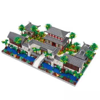 LULUFUN Micro Block Garden Suzhou Classical Garden Front Garden Toy 3D Puzzle Suzhou gardens World Heritage Children Adults Holiday New Year Gift