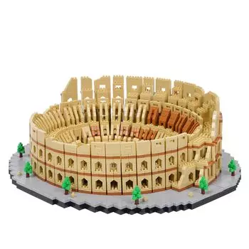 LULUFUN Micro Block Колизей Амфитеатр Рим Игрушка Мини-блок Римский Колизей Здание Модель Всемирного наследия Дети Взрослые День рождения Рождество
